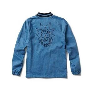 Indigo Blue Primitive X Rick & Morty Men's College Jacket